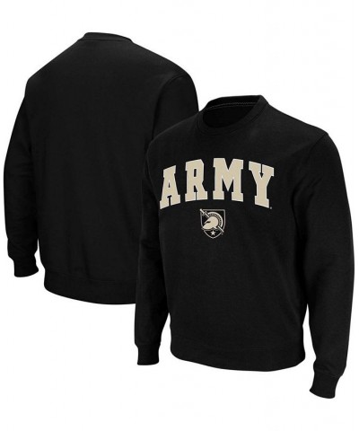 Men's Black Army Black Knights Arch Logo Crew Neck Sweatshirt $28.20 Sweatshirt