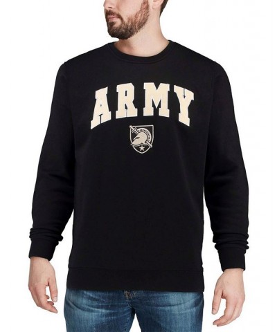 Men's Black Army Black Knights Arch Logo Crew Neck Sweatshirt $28.20 Sweatshirt