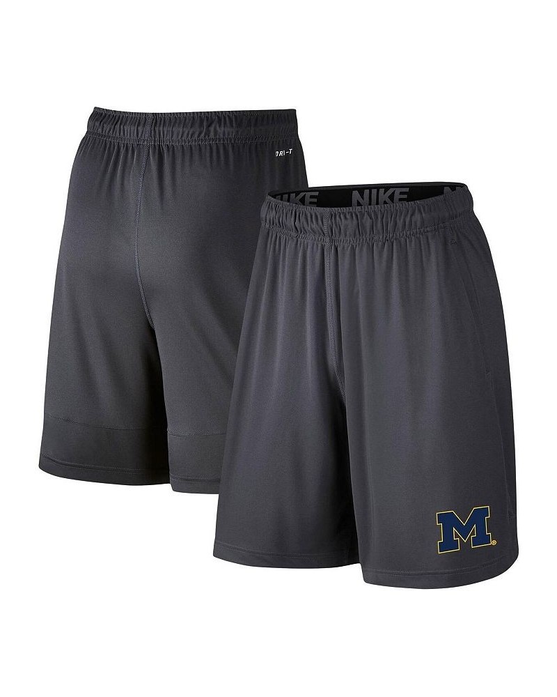 Men's Anthracite Michigan Wolverines College Primary Logo 2.0 Fly Performance Shorts $25.85 Shorts