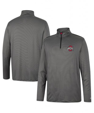 Men's Charcoal Ohio State Buckeyes Logo Quarter-Zip Windshirt $29.14 Sweatshirt