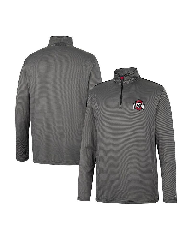 Men's Charcoal Ohio State Buckeyes Logo Quarter-Zip Windshirt $29.14 Sweatshirt