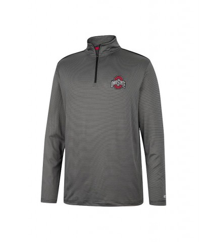 Men's Charcoal Ohio State Buckeyes Logo Quarter-Zip Windshirt $29.14 Sweatshirt