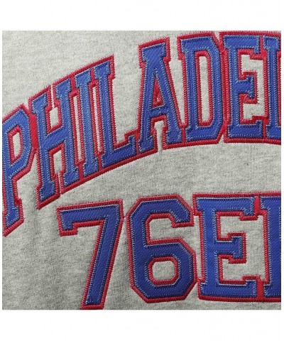 Men's Heather Gray Philadelphia 76Ers Hardwood Classics Big and Tall Throwback Pullover Hoodie $50.60 Sweatshirt