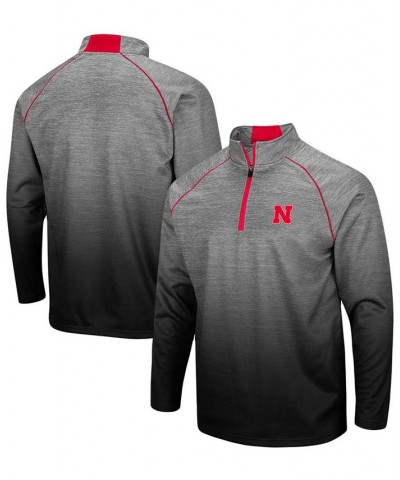 Men's Heathered Gray Nebraska Huskers Sitwell Sublimated Quarter-Zip Pullover Jacket $31.50 Sweatshirt