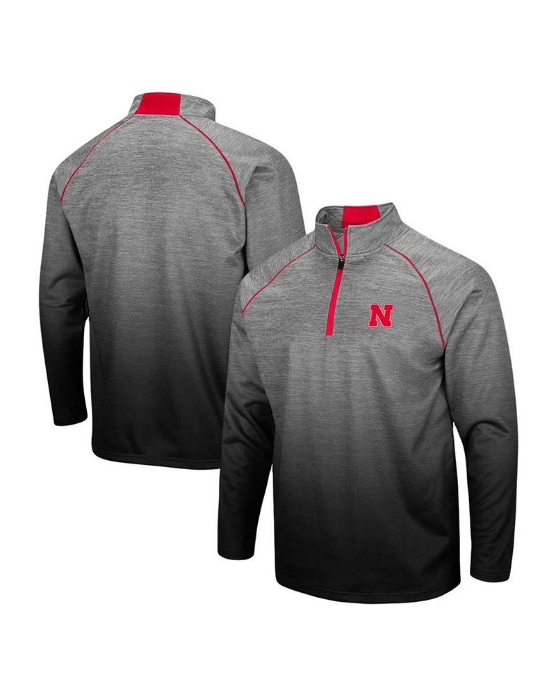 Men's Heathered Gray Nebraska Huskers Sitwell Sublimated Quarter-Zip Pullover Jacket $31.50 Sweatshirt