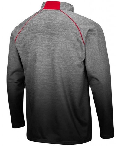 Men's Heathered Gray Nebraska Huskers Sitwell Sublimated Quarter-Zip Pullover Jacket $31.50 Sweatshirt