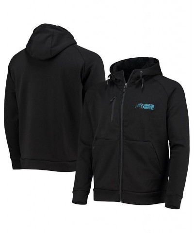 Men's Black Carolina Panthers Shag Tri-Blend Full-Zip Raglan Hoodie $53.90 Sweatshirt