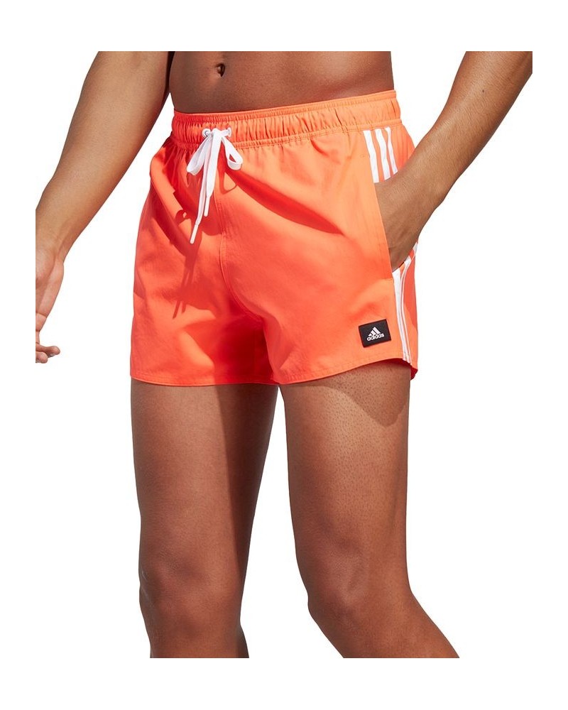 Men's 3-Stripes Classics Very Short 3" Swim Shorts Orange $23.63 Swimsuits