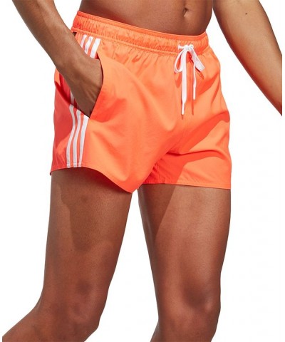 Men's 3-Stripes Classics Very Short 3" Swim Shorts Orange $23.63 Swimsuits