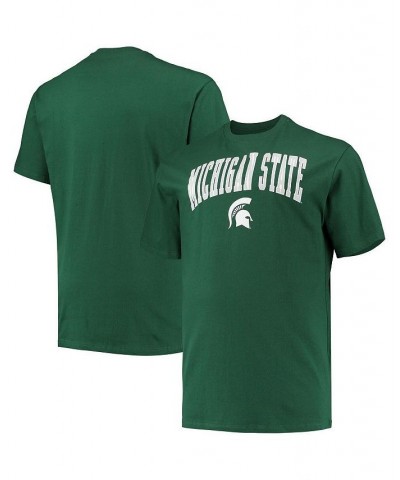 Men's Green Michigan State Spartans Big and Tall Arch Over Wordmark T-shirt $18.80 T-Shirts