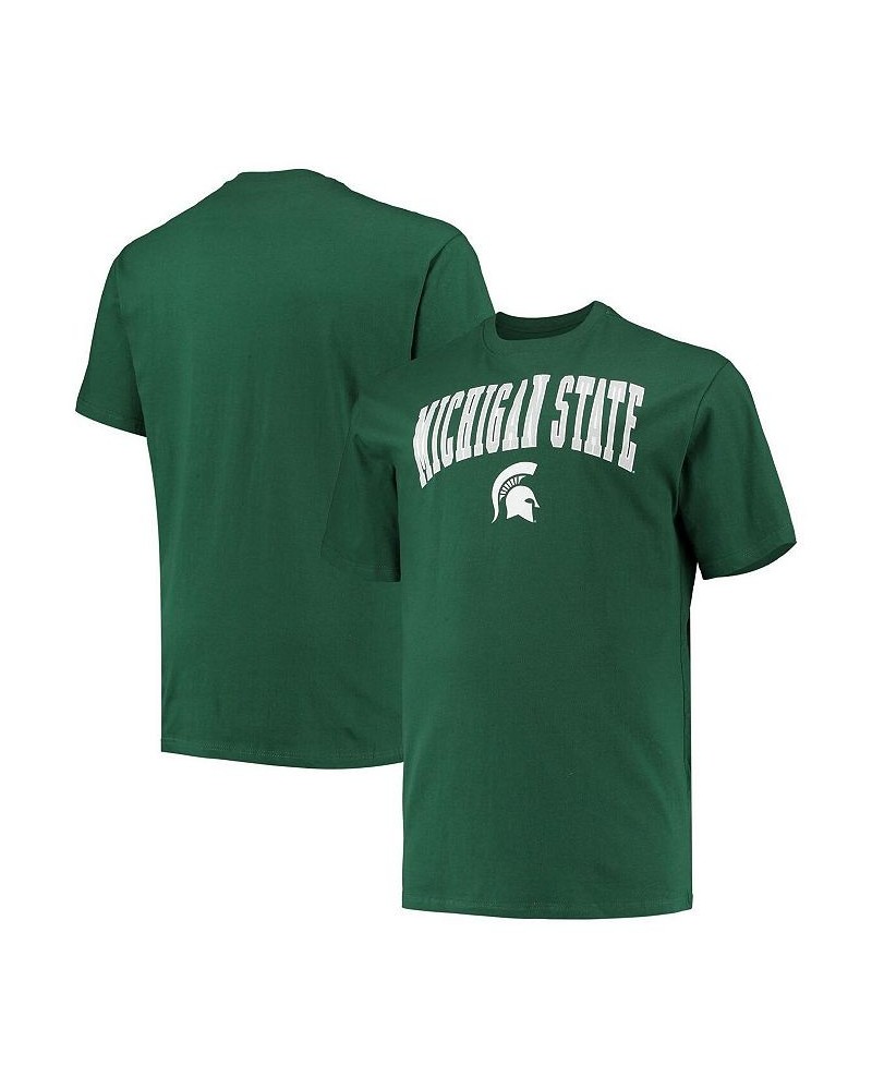 Men's Green Michigan State Spartans Big and Tall Arch Over Wordmark T-shirt $18.80 T-Shirts