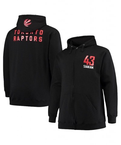 Men's Branded Pascal Siakam Black Toronto Raptors Big and Tall Player Name and Number Full-Zip Hoodie Jacket $29.00 Jackets