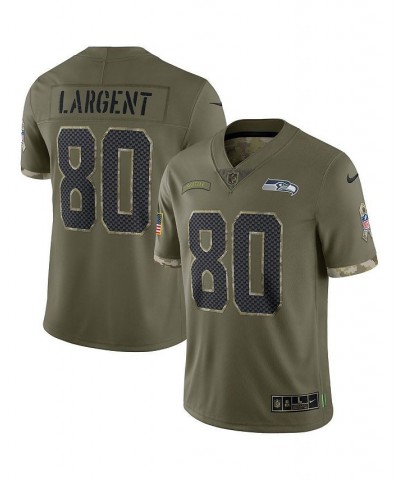 Men's Steve Largent Olive Seattle Seahawks 2022 Salute To Service Retired Player Limited Jersey $52.20 Jersey