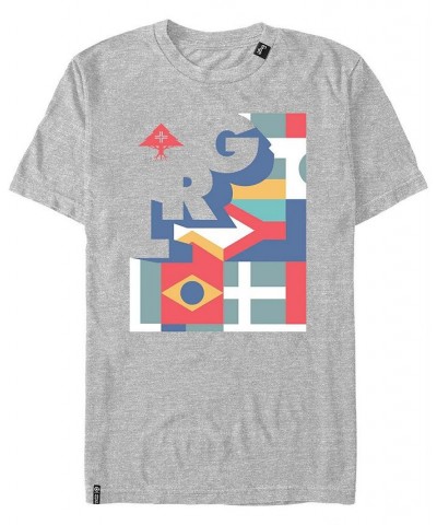 Men's LRG Check and Turn Short Sleeve T-shirt Gray $20.29 T-Shirts