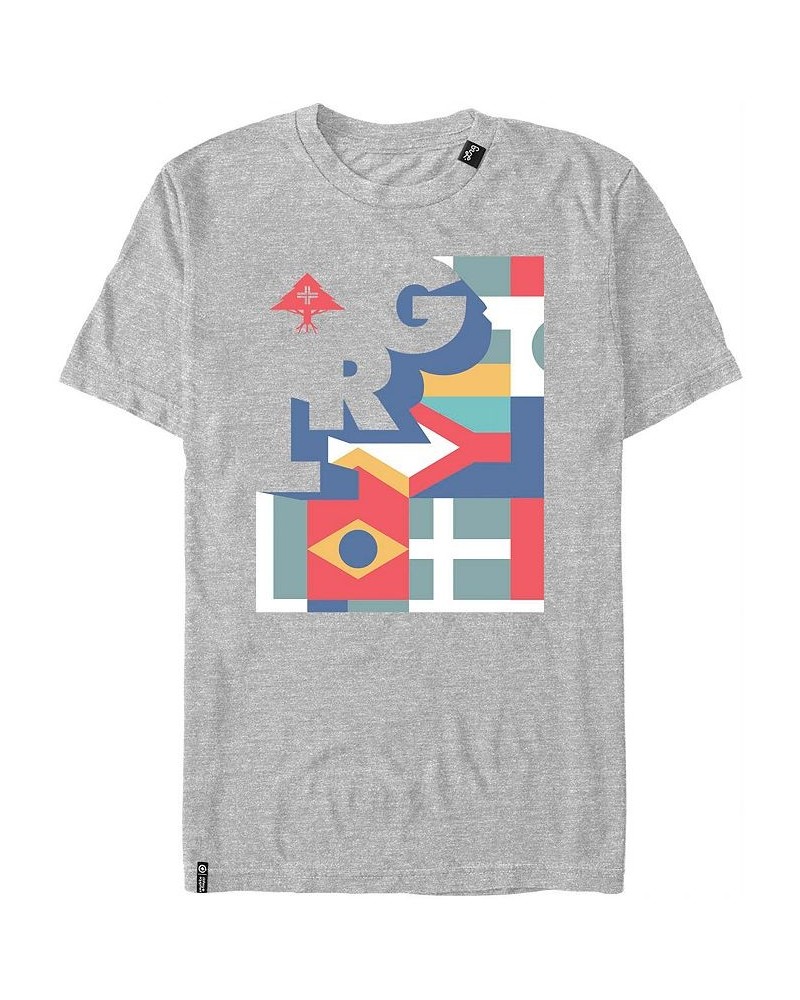 Men's LRG Check and Turn Short Sleeve T-shirt Gray $20.29 T-Shirts