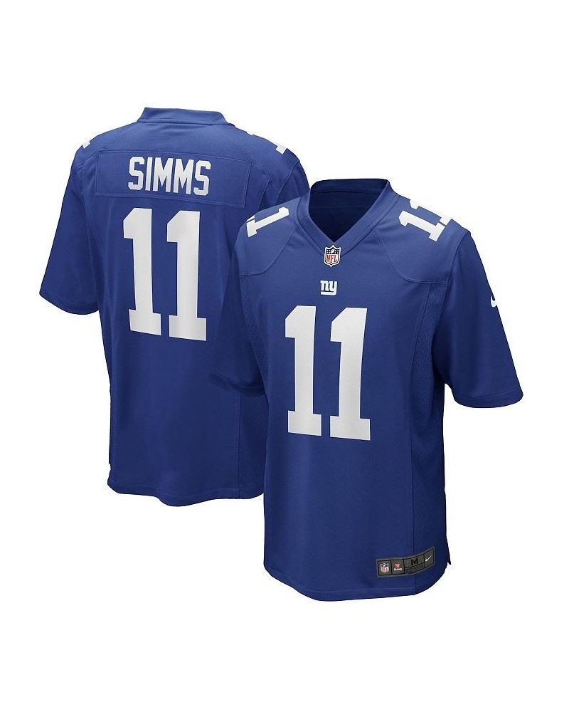 Men's Phil Simms Royal New York Giants Game Retired Player Jersey $41.73 Jersey