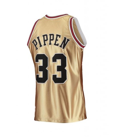 Men's Scottie Pippen Gold Chicago Bulls 75th Anniversary 1997-98 Hardwood Classics Swingman Jersey $56.40 Jersey