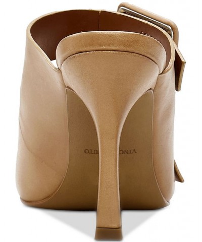 Babenet Buckled Strappy Mule Sandals Tan/Beige $45.60 Shoes