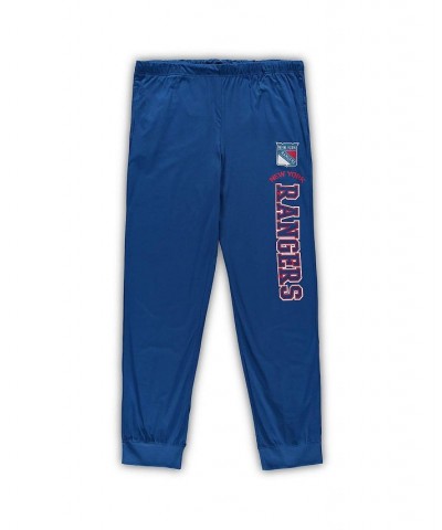 Men's Blue New York Rangers Big and Tall Pullover Hoodie and Joggers Sleep Set $29.93 Pajama