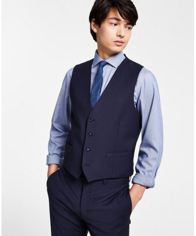 Men's X-Fit Stretch Solid Suit Vest Blue $33.13 Vests