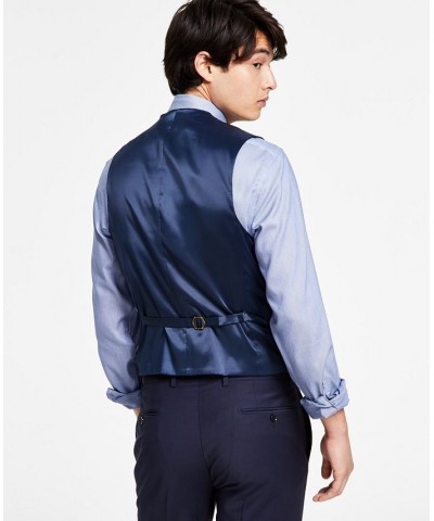 Men's X-Fit Stretch Solid Suit Vest Blue $33.13 Vests