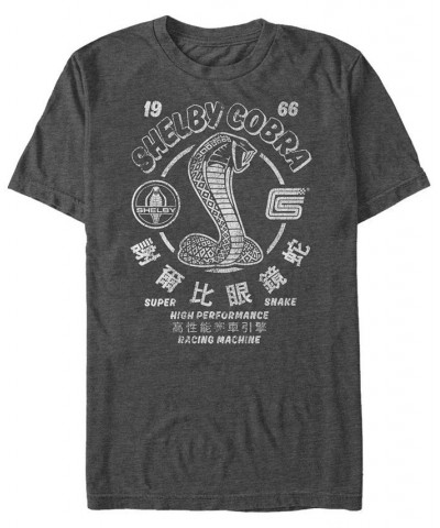 Men's Shelby Cobra Style Short Sleeve T-shirt Gray $18.54 T-Shirts