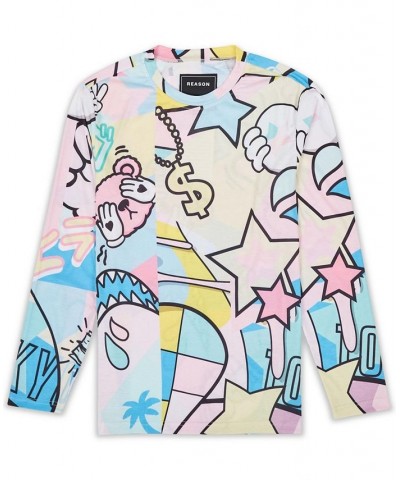 Men's Cartoon Long Sleeves T-shirt Multi $22.56 T-Shirts