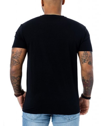 Men's Tiger Rhinestone T-shirt Black $20.25 T-Shirts