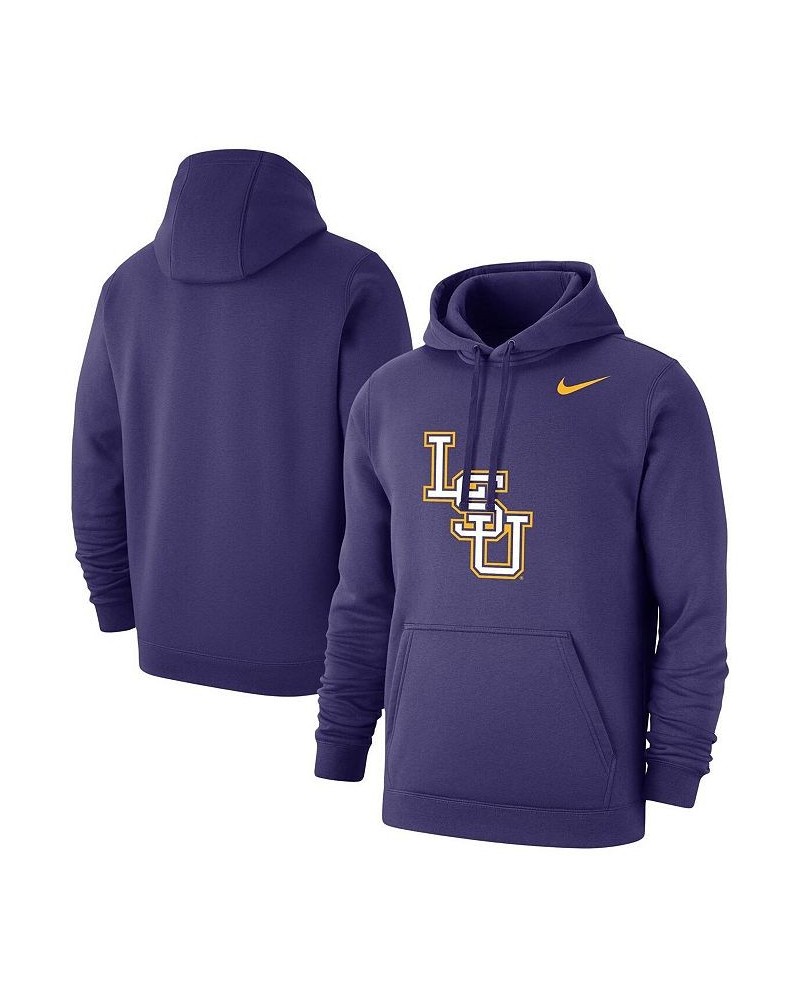 Men's Purple LSU Tigers Alternate Logo Club Pullover Hoodie $34.00 Sweatshirt