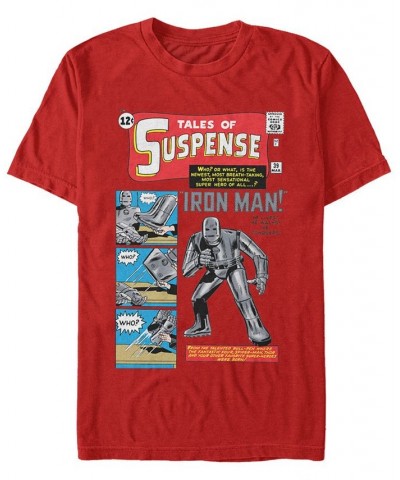 Marvel Men's Iron Man Retro Tales of Suspense Comic Cover, Short Sleeve T-shirt Red $18.19 T-Shirts