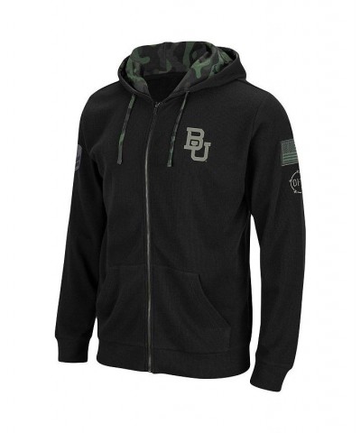 Men's Black Baylor Bears OHT Military-Inspired Appreciation Waffle Full-Zip Hoodie $34.30 Sweatshirt