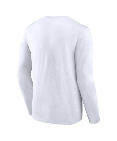 Men's Branded White Chicago Cubs Pressbox Long Sleeve T-shirt $19.80 T-Shirts