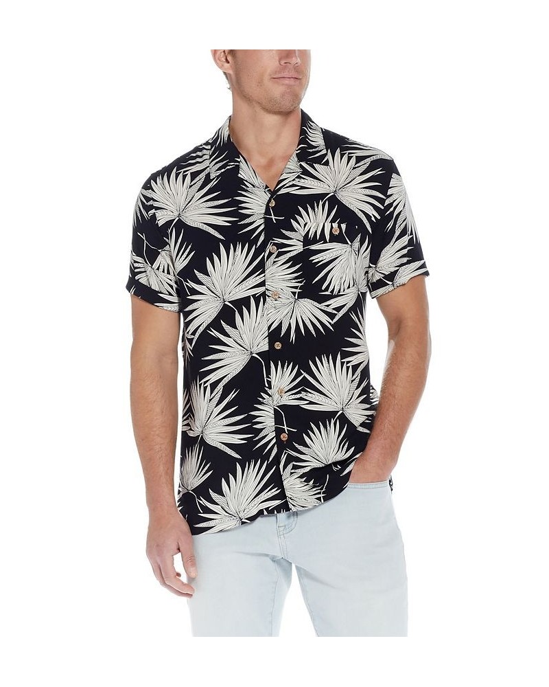 Men's Short Sleeve Printed Camp Collar Shirt PD03 $34.30 Shirts