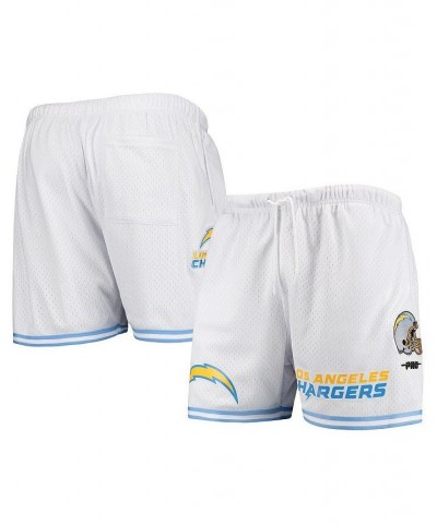 Men's White Los Angeles Chargers Mesh Shorts $51.99 Shorts