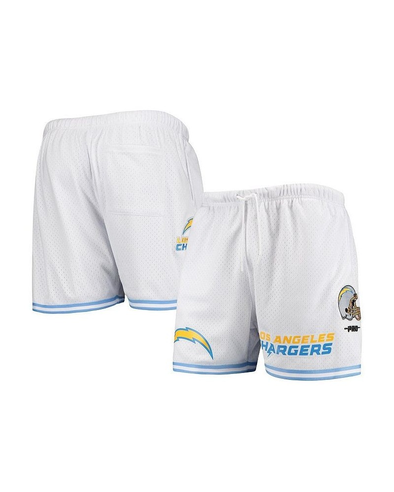 Men's White Los Angeles Chargers Mesh Shorts $51.99 Shorts