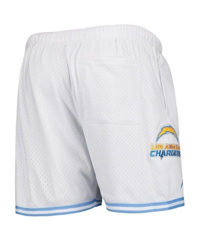 Men's White Los Angeles Chargers Mesh Shorts $51.99 Shorts