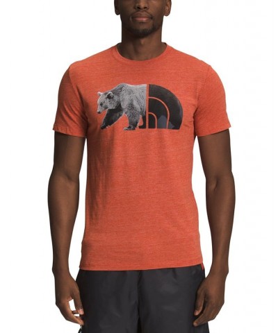 Men's Slim-Fit Bear Logo Graphic T-Shirt Orange $19.60 T-Shirts