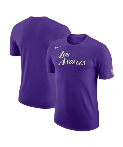 Men's Purple Los Angeles Lakers 2022/23 City Edition Essential Logo Performance T-shirt $14.40 T-Shirts