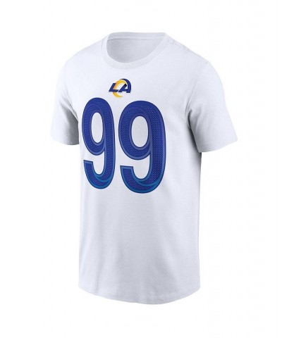 Men's Aaron Donald White Los Angeles Rams Name and Number T-shirt $26.09 T-Shirts