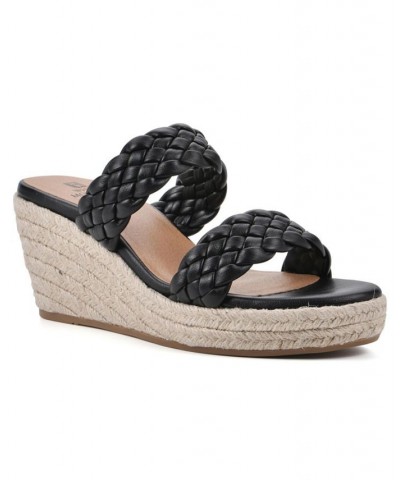 Women's Yoyo Wedge Sandals Black $42.72 Shoes