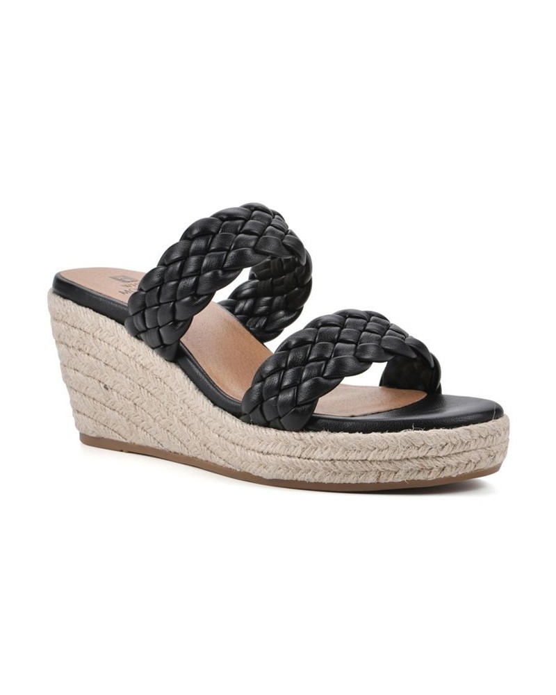 Women's Yoyo Wedge Sandals Black $42.72 Shoes