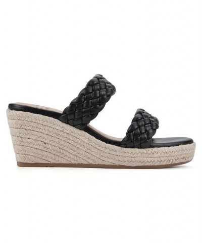 Women's Yoyo Wedge Sandals Black $42.72 Shoes