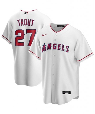 Men's Mike Trout White Los Angeles Angels Home Replica Player Name Jersey $49.30 Jersey