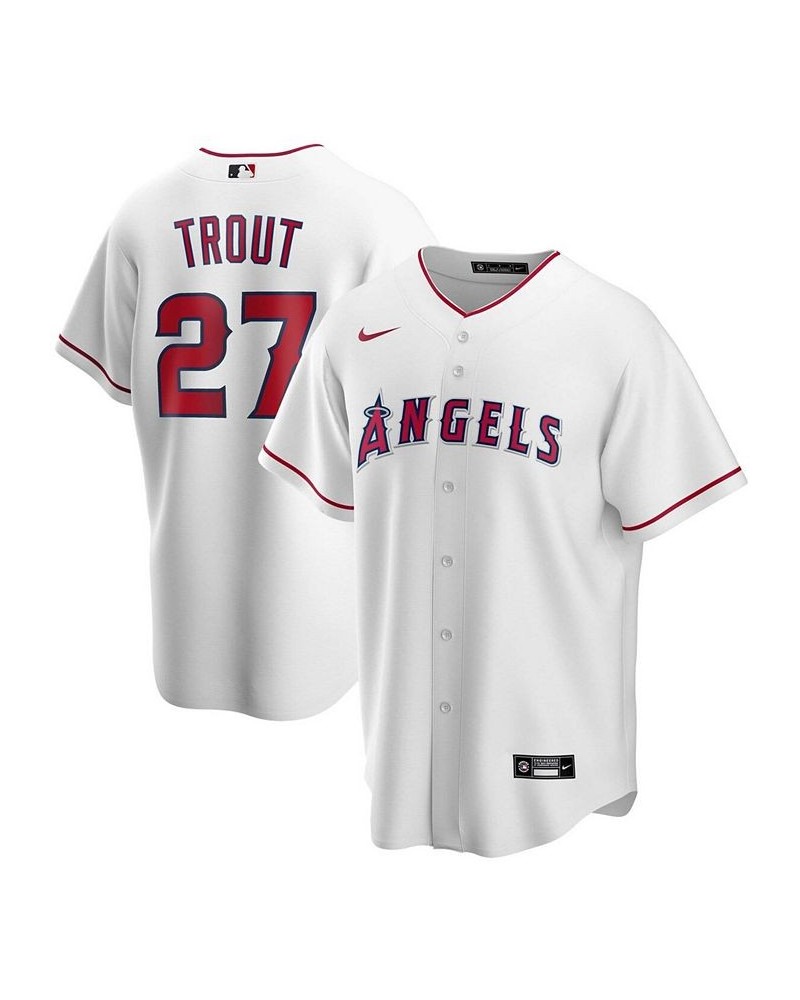 Men's Mike Trout White Los Angeles Angels Home Replica Player Name Jersey $49.30 Jersey