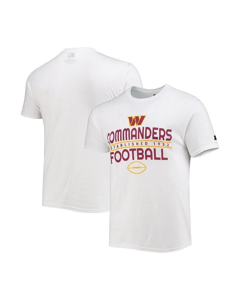 Men's White Washington Commanders Prime Time T-shirt $19.27 T-Shirts