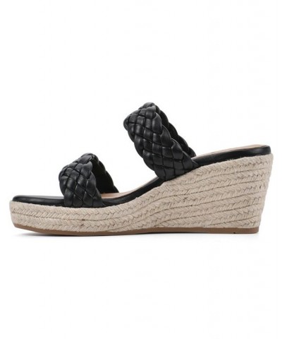 Women's Yoyo Wedge Sandals Black $42.72 Shoes