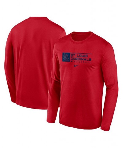 Men's Red St. Louis Cardinals Authentic Collection Performance Long Sleeve T-shirt $23.00 T-Shirts