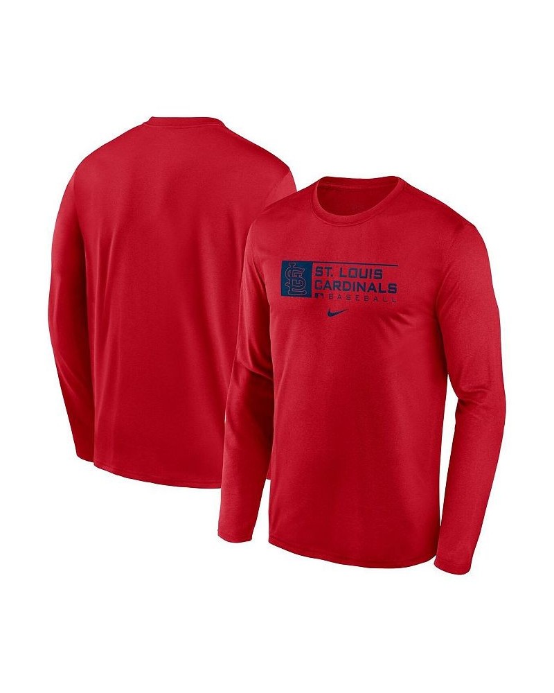 Men's Red St. Louis Cardinals Authentic Collection Performance Long Sleeve T-shirt $23.00 T-Shirts