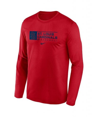 Men's Red St. Louis Cardinals Authentic Collection Performance Long Sleeve T-shirt $23.00 T-Shirts