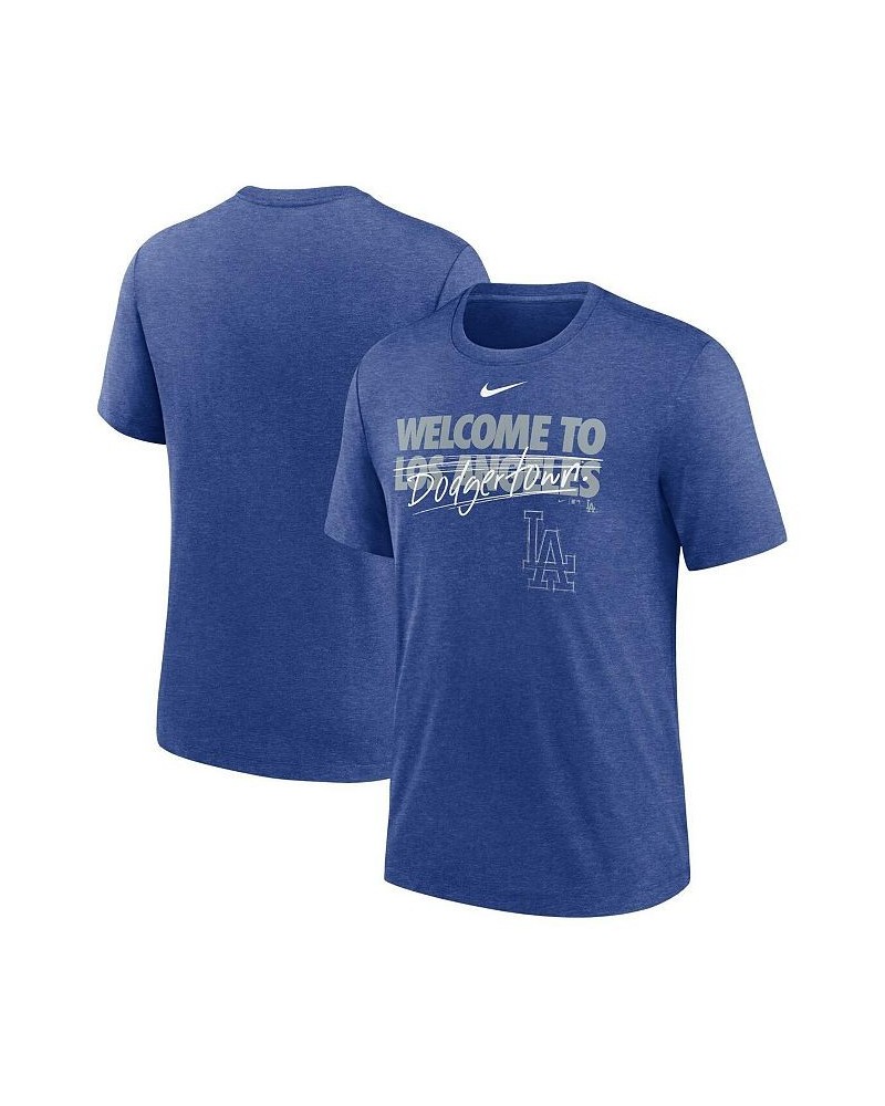 Men's Heather Royal Los Angeles Dodgers Home Spin Tri-Blend T-shirt $21.50 T-Shirts